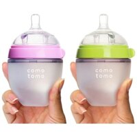 [Bibo] Bình sữa Comotomo 150ml, chất liệu silicon, núm ti siêu mềm