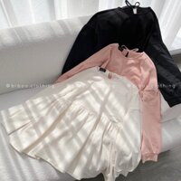 BIBOO - Áo babydoll tay dài form rộng xinh xắn