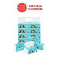 Bịch 10 gói Giấy Ăn Cầu Vồng My Lan siêu dai, mềm mịn (300 Tờ/Gói)