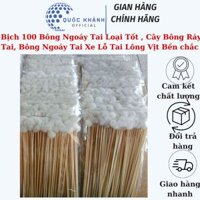 Bịch 100 Bông Ngoáy Tai Loại Tốt , Cây Bông Ráy Tai, Bông Ngoáy Tai Xe Lỗ Tai Lông Vịt Bền chắc ,Toàn Khi Sử Dụng