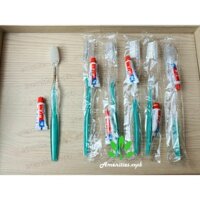 Bịch 100 chiếc bàn chải cước tơ kem tuýp 2g đóng túi nilon