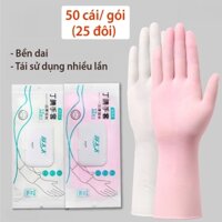 Bịch 25 Đôi Găng Tay Cao Su HOMEK, Nhà Bếp Siêu Dai Dùng Lại Nhiều lần, Bao Tay Nấu Ăn Siêu Bền