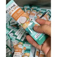 (Bịch 25 gói) Cà Phê Sữa Dừa Hỗ Trợ Giảm Cân, Cafe Hòa Tan 4in1, Thơm Béo Dừa - Everest Coffee SDB3