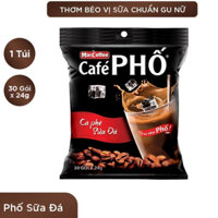 Bịch 30 gói Cà phê sữa đá MacCoffee Café Phố 30goi*24g