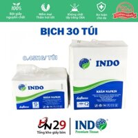 Bịch 30 túi Giấy ăn cân Napkin xanh đậm INDO 2 lớp túi 0.45kg - Giấy cân đặc biệt mịn, dày dặn - GA001