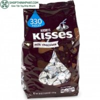 Bịch 330 VIÊN Kẹo Socola Hershey’s Kisses Milk 1.58Kg