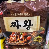 Bịch 4 Gói Mì Tôm Jaoang Nongshim Hàn Quốc ( 4 Gói x 134G)/ 농심) 짜왕 134G