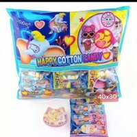 Bịch 40 gói Kẹo xốp bông gòn Happy Cotton Candy - Shop Khánh Chi