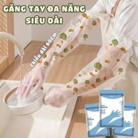 Bịch 5 đôi găng tay cao su pha nilon rửa bát siêu mỏng dai loại dài tiện dụng