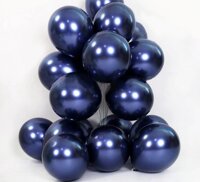 Bịch 50 bong bóng tròn nhũ màu xanh Navy 25cm