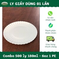 Bịch 50 chiếc đĩa giấy đường kính 23cm 💟 CAO CẤP 💟 Đĩa giấy dùng 1 lần tiện dụng, an toàn với môi trường