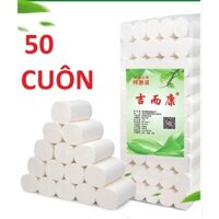 Bịch 50 Cuộn Giấy Vệ Sinh Không Lõi  3 Lớp Siêu Dai Siêu Tiết Kiệm Siêu Rẻ