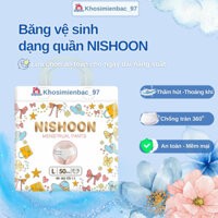 Bịch 50 Miếng Băng Vệ Sinh Dạng Quần NISHOON Chống Tràn Ban Đêm Cho Phụ nữ, Mẹ Đi Sinh, Bé Dậy Thì,Từ 45-75kg