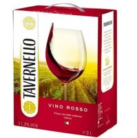 Bịch Vang đỏ Tavernello Vino Rosso 11.5% vol – 3 lit x 4 bịch nhập khẩu nguyên thùng từ ý