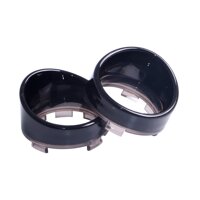 Bid4ze Pair Motorcycle Turn Signal Bezels Visor style Lens Covers For Harley Davidson Touring Sportster Softail Dyna V-Rod Gloss Black & Clear