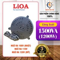 Biến áp 220v ra 110v, đổi nguồn 220v sang 110v, biến áp tự ngẫu LIOA, DN015, Công Suất 1.5kva, 1500VA