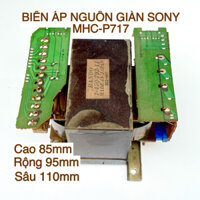 Biến áp giàn SONY MHC-P717 nội địa Nhật điện 100v 10A kích thước cao 85mm x rộng 95mm x sâu 110mm nặng 2.75kg