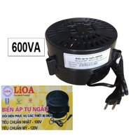 Biến áp LIOA 600 VA đổi điện từ 220 ra 100-120 Volt tương đương công suất sử dụng 480 watt [bonus]