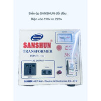 biến áp SAN SHUN 3KVA . điện vào 110v ra 220v