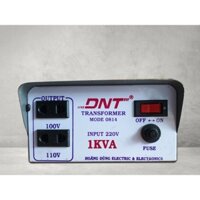 Biến Áp Sắt Treo Tường 1KVA của DNT (Input 220V- Output 120V-100V), Có công tắc