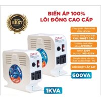 Biến Áp Treo Tường 1KVA của DNT Nhựa Trắng. Input 220V- Output 120V-100V