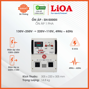 Biến áp tự ngẫu 1 Pha 220V/110V 5KVA-Dây Đồng
