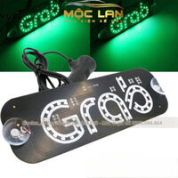 Biển Báo Grab  Có Đèn LED 12V Kèm Cáp USB Và Công Tắc Cho Xe Hơi Dạng hít Chân Kính