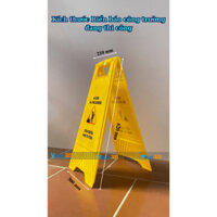 Biển cảnh báo Công trường đang thi công Veco 521, màu vàng, kích thước 315*285*640mm, Nhựa PP