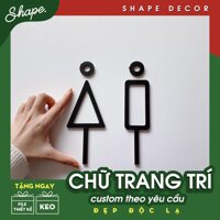 Biển chỉ dẫn wc dán nổi sang trọng hiện đại