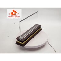 Biển Chức Danh Mica Đế Gỗ Mặt Mica KT 12x24cm Cao Cấp