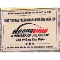 Biển Công ty bằng Mica màu đồng in chìm đẹp, sang, bền, chống xước - Làm biển hiệu công ty uy tín giá rẻ kt 25*35cm