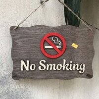 biển gỗ giá rẻ - biển gỗ no smoking