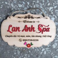 Biển gỗ Spa treo cửa ,bảng gỗ spa