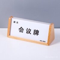 Biển hiệu bàn tam giác hội nghị, biển hiệu ghế gỗ, giá đỡ trưng bày thẻ tên sinh viên acrylic, có thể tùy chỉnh