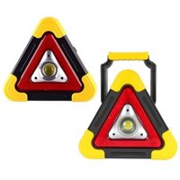 Biển hiệu tam giác xe đa chức năng có đèn LED màu đỏ và tay cầm có thể điều chỉnh