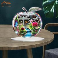 Biển hiệu trang trí trang trí quả táo đầy màu sắc 2D có đế để bàn làm việc