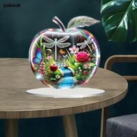 Biển hiệu trang trí trang trí quả táo đầy màu sắc 2D có đế để bàn làm việc