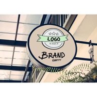 Biển quảng cáo hút nổi, Biển mica hút nổi, hộp đèn, IN 2 MẶT, CÓ THANH TREO(KT 60*60cm)