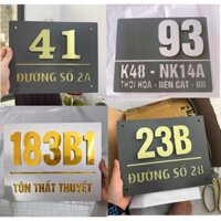 BIỂN SỐ NHÀ 2 Lớp Alu Số Nổi