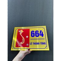 Biển số nhà alcorest  bản đồ Tổ Quốc in uv sắc nét