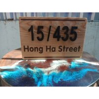 Biển số nhà chất liệu gỗ sồi