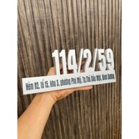 Biển số nhà chất liệu picomat phun sơn in uv