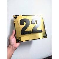 Biển số nhà chữ nổi - đặt hàng để lại nội dung số nhà theo yêu cầu - Chất liệu alu gương vàng