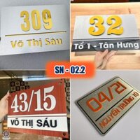 BIỂN SỐ NHÀ-Tấm alu chữ số nổi dán alu hoặc mica màu