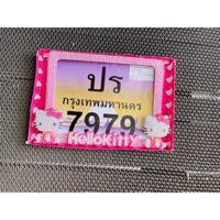 Biển số xe Hello Kitty đính pha lê handmade