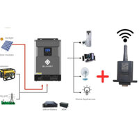 Biến Tần áp cao 5500W -48V điện áp 120V-500V sạc MPPT 110A sạc Ac 80A, có Wifi-HGS- 5500W-48V+Wifi