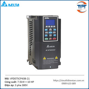 Biến tần Delta VFD075CP43B-21 7.5kW 3 Pha 380V