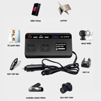 Biến tần điện ô tô, Bộ chuyển đổi điện tự động tẩu sạc DC 12V / 24V sang AC 110V / 220V, Auto Car Club