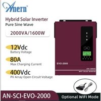 Biến Tần Năng Lượng Mặt Trời HYBRID EVO-2000VA-1600W-12V Chính Hãng EVO Anern SCI-EVO/ECO-2000