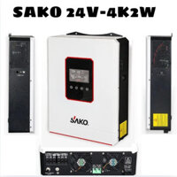 Biến tần NLMT hòa lưới/bám tải, độc lập, bù lưới chính hãng Inverter hybrid  SAKO 4.2KVA-24V.